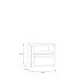 Nachtkommode >SURFINIO< in Grau / Catania Eiche  - 48,6x44,1x41,3cm (BxHxT)