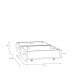 Bettschubkasten >SURFINIO< in Grau  - 50,9x15,9x53cm (BxHxT)