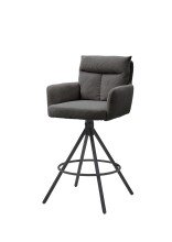 Barhocker >Sofia Barhocker< (2er Set) in grau, Cordbezug - 54x103,5x58cm (BxHxT)