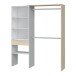 Kleiderschrank >DRESS< in Eiche/Weiß - 158x187x40 (BxHxT)