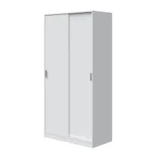 Schwebetürenschrank >MAX< in Weiß -...