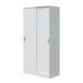 Schwebetürenschrank >MAX< in Weiß - 100x200x50 (BxHxT)