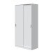 Schwebetürenschrank >MAX< in Weiß - 100x200x50 (BxHxT)