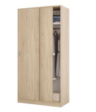 Schwebetürenschrank >MAX< in Kanada-Eiche - 100x200x50 (BxHxT)