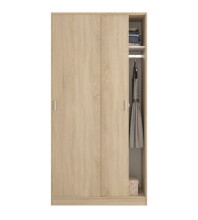 Schwebetürenschrank >MAX< in Kanada-Eiche - 100x200x50 (BxHxT)