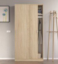 Schwebetürenschrank >MAX< in Kanada-Eiche - 100x200x50 (BxHxT)