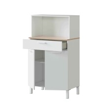 Mehrzweckschrank >KIRA< in Artik-Weiß/Kanada-Eiche - 72x126x40 (BxHxT)