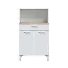 Mehrzweckschrank >KIRA< in Artik-Weiß/Kanada-Eiche - 72x126x40 (BxHxT)