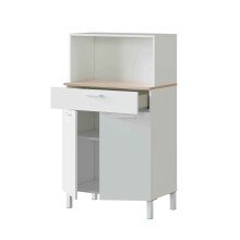 Mehrzweckschrank >KIRA< in Artik-Weiß/Kanada-Eiche - 72x126x40 (BxHxT)