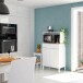 Mehrzweckschrank >KIRA< in Artik-Weiß/Kanada-Eiche - 72x126x40 (BxHxT)