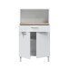 Mehrzweckschrank >KIRA< in Artik-Weiß/Kanada-Eiche - 72x126x40 (BxHxT)