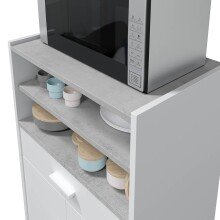 Mehrzweckschrank >TIDY< in Artik-Weiß/Beton-Grau - 59x92x40 (BxHxT)
