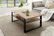 Couchtisch >Venice< in Wotan Eiche Dekor, MDF - 107x40x66cm (BxHxT)