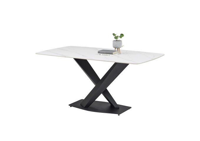 Esstisch >Ventura< in weiß, Keramik - 180x75x90cm (BxHxT)