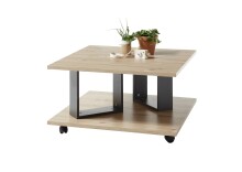 Couchtisch >Zera< in Artisan Eiche Dekor, Melamin - 80x40x80cm (BxHxT)