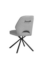 Esszimmerstuhl >Nadja< (2er Set) in grau, Stoffbezug - 48x89x60cm (BxHxT)