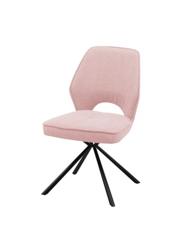 Esszimmerstuhl >Nadja< (2er Set) in light pink, Stoffbezug - 48x89x60cm (BxHxT)