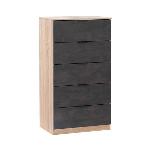 Kommode >Chests of 5 Drawers< in Kanadische-Eiche/Oxid - 60x110x40 (BxHxT)