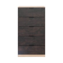 Kommode >Chests of 5 Drawers< in Kanadische-Eiche/Oxid - 60x110x40 (BxHxT)