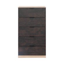 Kommode >Chests of 5 Drawers< in Kanadische-Eiche/Oxid - 60x110x40 (BxHxT)