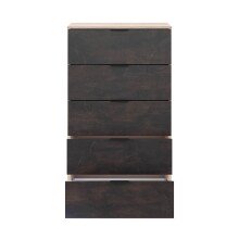 Kommode >Chests of 5 Drawers< in Kanadische-Eiche/Oxid - 60x110x40 (BxHxT)
