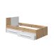 Kinderbett >NOA< in Nodi-Eiche/Artik-Weiß - 196x77x92 (BxHxT)