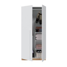 Kleiderschrank >NOA< in Nodi-Eiche/Artik-Weiß - 90x200x52 (BxHxT)