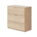 Kommode >Chests of 3 Drawers< in Kanadische-Eiche - 77x80x38 (BxHxT)