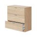 Kommode >Chests of 3 Drawers< in Kanadische-Eiche - 77x80x38 (BxHxT)