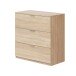 Kommode >Chests of 3 Drawers< in Kanadische-Eiche - 77x80x38 (BxHxT)