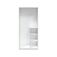 Kleiderschrank >SNUBA< in Alpen-Weiß/Aqua-Grün - 90x200x52 (BxHxT)