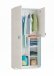 Kleiderschrank >SNUBA< in Alpen-Weiß/Aqua-Grün - 90x200x52 (BxHxT)
