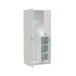 Kleiderschrank >SNUBA< in Alpen-Weiß/Aqua-Grün - 90x200x52 (BxHxT)