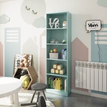 Bücherregal >i-JOY< in Aqua-Grün - 52x180x25 (BxHxT)