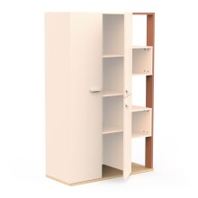 Drehtürenschrank >CAMILLIA< in Beige - 119,7x186,9x51,5cm (BxHxT)