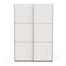 Schiebetürenschrank >ALHAMBRA< in Matt weiß - 148x223,7x59,9cm (BxHxT)