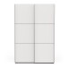 Schiebetürenschrank >ALHAMBRA< in Matt weiß - 148x223,7x59,9cm (BxHxT)