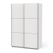 Schiebetürenschrank >ALHAMBRA< in Matt weiß - 148x223,7x59,9cm (BxHxT)