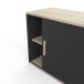 Hängeschrank >ATELIER< in Kronberg Eiche / schwarz - 120x60x39,6cm (BxHxT)