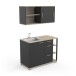 Hängeschrank >ATELIER< in Kronberg Eiche / schwarz - 120x60x39,6cm (BxHxT)