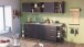 Hängeschrank >ATELIER< in Kronberg Eiche / schwarz - 120x60x39,6cm (BxHxT)