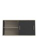 Hängeschrank >ATELIER< in Kronberg Eiche / schwarz - 120x60x39,6cm (BxHxT)