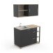 Hängeschrank >ATELIER< in Kronberg Eiche / schwarz - 120x60x39,6cm (BxHxT)