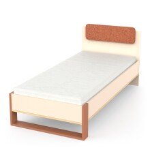 Einzelbett >CAMILLIA< in Beige - 203,7x89x96,5cm (BxHxT)