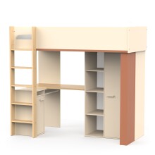 Etagenbett >CAMILLIA< in Beige - 203,8x183x104,1cm (BxHxT)