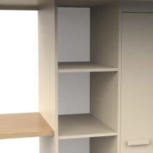 Etagenbett >CAMILLIA< in Beige - 203,8x183x104,1cm (BxHxT)