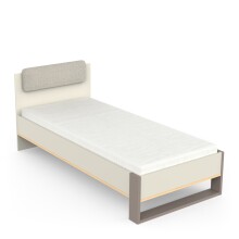 Einzelbett >CAMILLIA< in grau - 203,7x89x96,5cm (BxHxT)