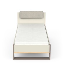 Einzelbett >CAMILLIA< in grau - 203,7x89x96,5cm (BxHxT)