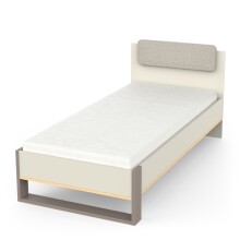 Einzelbett >CAMILLIA< in grau - 203,7x89x96,5cm (BxHxT)