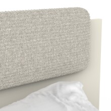 Einzelbett >CAMILLIA< in grau - 203,7x89x96,5cm (BxHxT)